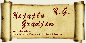Mijajlo Građin vizit kartica